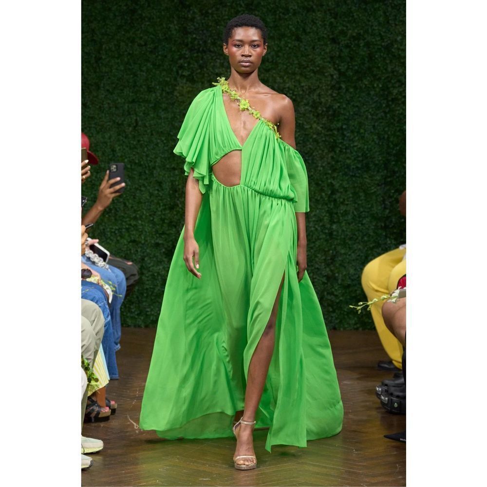Aliette Embellished Cut-Out Silk Chiffon Gown